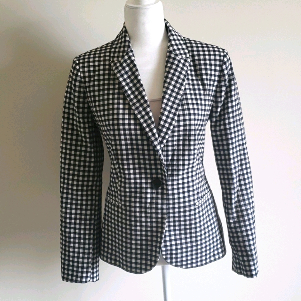 Zara Gingham checkered Blazer